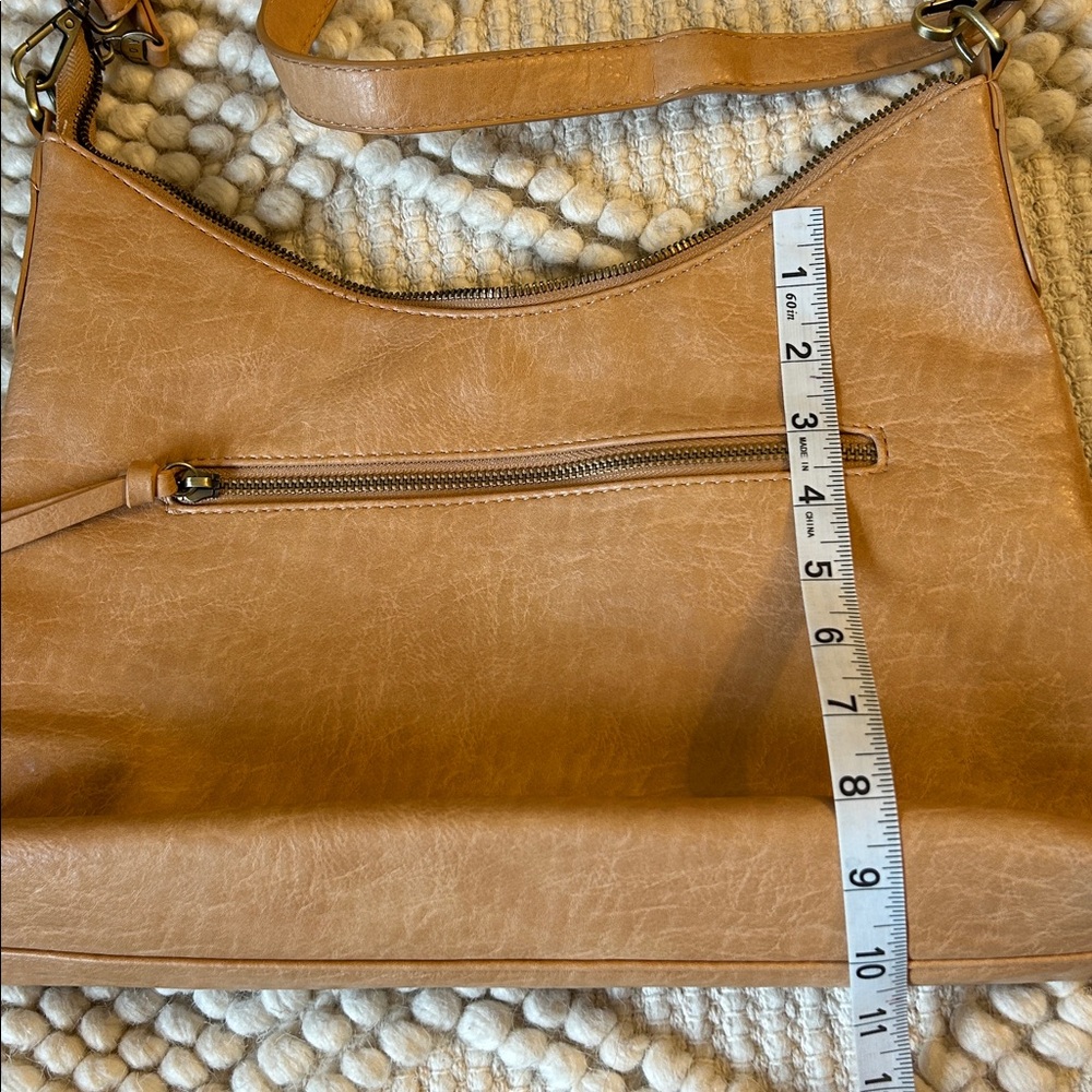 Joy Susan Tan Crossbody Bag Adjustable Strap Vegan Leather NWOT - Picture 9 of 11